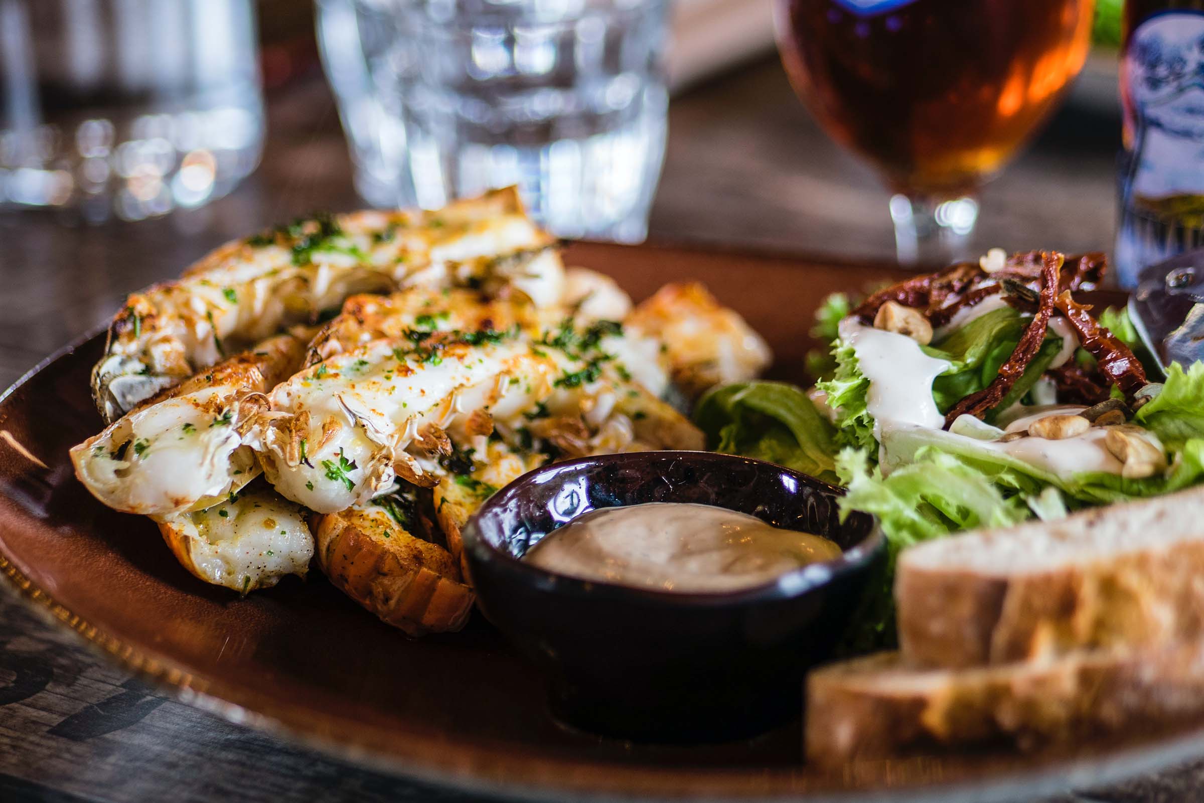 Lobster and Salad Dish